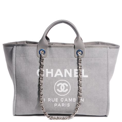 chanel grey bag 2020|Chanel canvas tote bag.